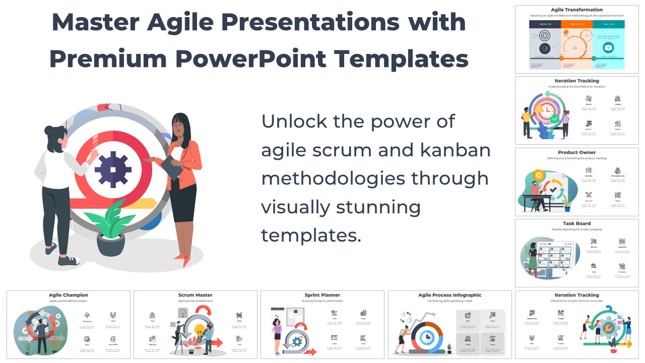 Stunning Agile Methodology Infographics | Scrum & Kanban PowerPoint Templates